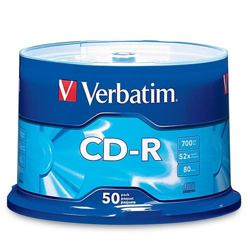 CD-R Verbatim, 700 МВ, 50 броя в шпиндел, сд диск, компакт диск