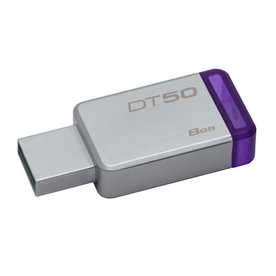 USB памет KINGSTON DataTraveler 50 8GB, USB 3.0, Сребрист/Лилав