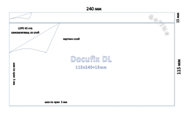 Джоб за товарителница DL, 115 мм х 240 мм + 15 мм, 45 микр., 1000 броя в кашон, докуфикс