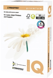 Копирна хартия IQ Premium Triotec A4, 80 гр., 500 листа