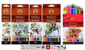 Художествени акварелни цветни моливи Монделюз Кохинор, Mondeluz Koh-I-Noor, комплект