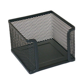 Поставка за хартиено кубче, метална мрежа, черна, 95х95х80мм