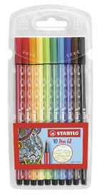 Акварелни флумастри Stabilo Pen 68, 10 броя комплект