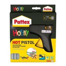 Пистолет за силикон и патрони за топло лепене Henkel Pattex Hobby Hot Pistol, комплект