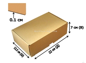 Кутия за пратки, 22х13.5х7 см, микровелпапе