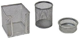 Комплект метален органайзер от 3 части, мрежа, сив, черен