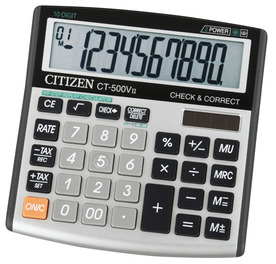 Настолен калкулатор Citizen CT-500VII, 10 разряден дисплей