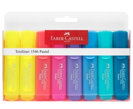 Текстмаркер Faber-Castell Pastel1546 пастел, комплект 7+1