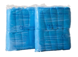 Калцуни, терлици за еднократна употреба, нестерилни, полиетиленови, сини, 100 броя в пакет