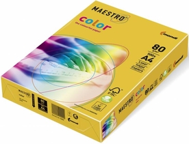 Цветна копирна хартия A4 Maestro Color, 500 листа, ярко жълто