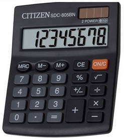 Настолен калкулатор Citizen SDC-805, 8 разряден дисплей