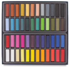 Сух пастел Faber-Castell Creative Studio, 48 цвята, 1/2 дължина, меки