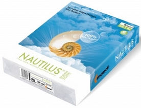 Копирна хартия рециклирана Nautilus Super White A4 100 % Recycled, 80 гр., 500 листа