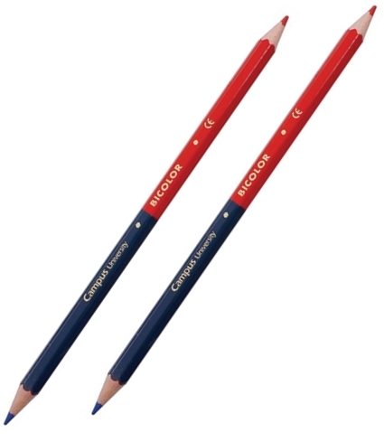 Двуцветен графитен молив Campus Bicolor, син/червен, бр.
