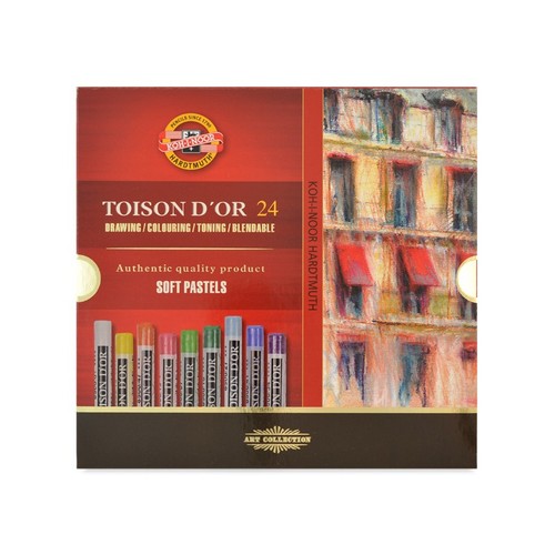 Професионален Сух пастел Кохинор, Koh-I-Noor Toison D`OR, 24 цвята в комплект