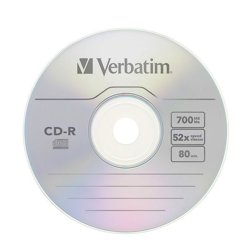CD-R Verbatim, 700 МВ, 1 брой, сд диск, компакт диск