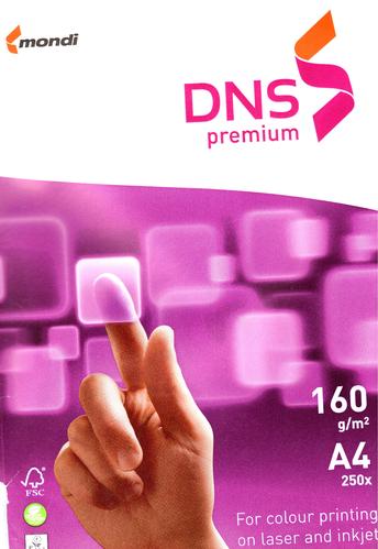 Бял копирен картон А4 DNS Premium Mondi,160 гр., 250 листа