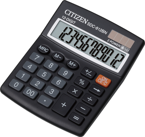 Настолен калкулатор Citizen SDC-812BN, 12 разряден дисплей
