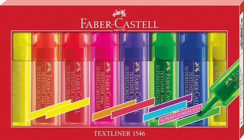 Текстмаркер Faber-Castell Neon 1546 неон, комплект 7+1