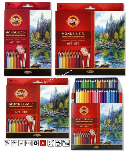 Художествени акварелни цветни моливи Монделюз Кохинор, Mondeluz Koh-I-Noor, комплект