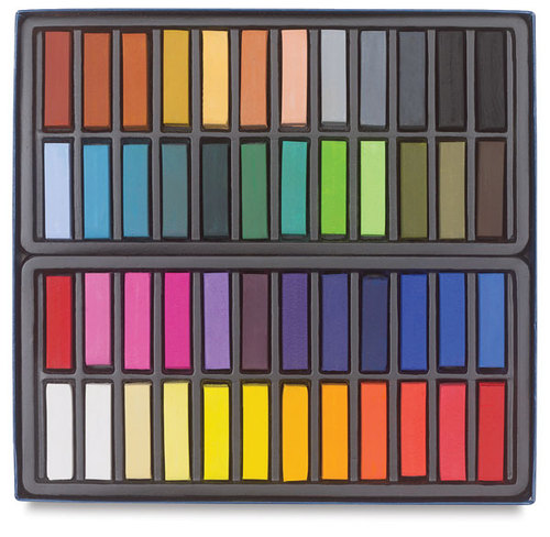 Сух пастел Faber-Castell Creative Studio, 48 цвята, 1/2 дължина, меки