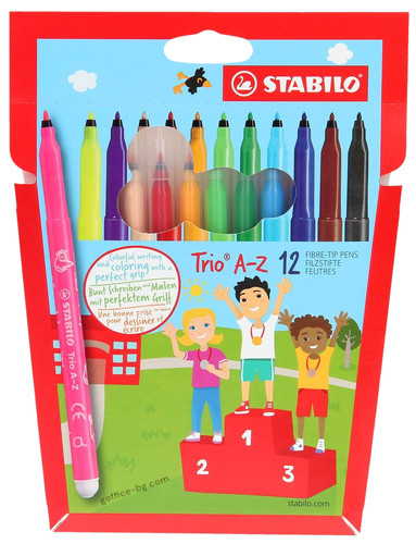 Флумастери Stabilo Trio A-Z, 12, 18, 24 и 30 цвята в компл.