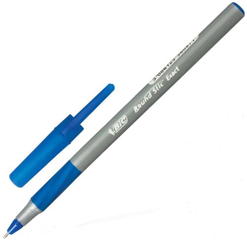 Химикалка BIC Round Stic Exact, 0.7 мм, синя, бр., кут.