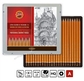 Чернографитни моливи 1504 Koh-I-Noor Кохинор, комплект асорти от 8В-10Н, 24 броя в метална кутия