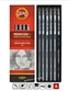 Чернографитни моливи с лаково покритие Прогресо Кохинор, Koh-I-Noor Progresso Graphite Set 6, 