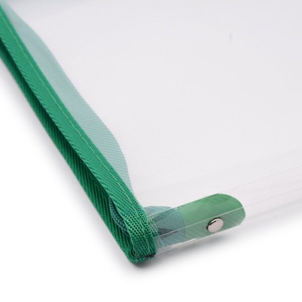 Папка с цип A4+, прозрачна, цветен кант - Image 6