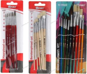 Четки за рисуване, комплект, естествен косъм от пони