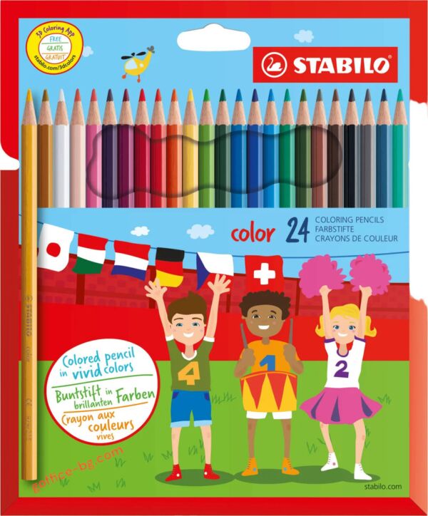 Цветен молив Stabilo Color, 12 цвята, 18 цвята, 24 цвята - Image 4