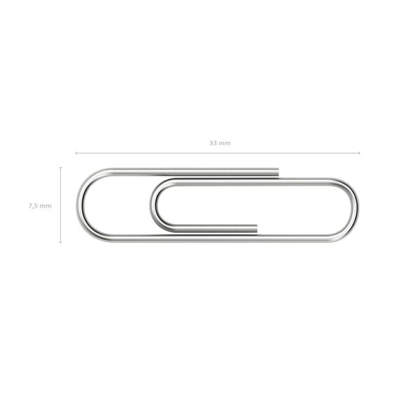 Кламери, метални, средни, ErichKrause, 33 mm, кутия 100 бр. - Image 2