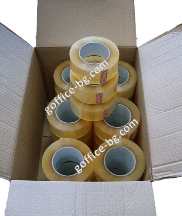 Опаковъчно тиксо, 48 мм x 200 м., кашон, 36 броя, прозрачно - Image 2