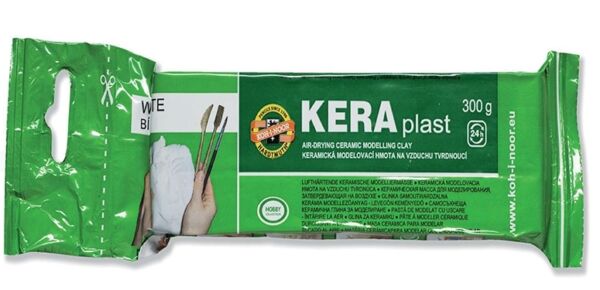 Глина за моделиране "Керапласт" Кохинор, 300 гр., бяла, кафява - Image 2