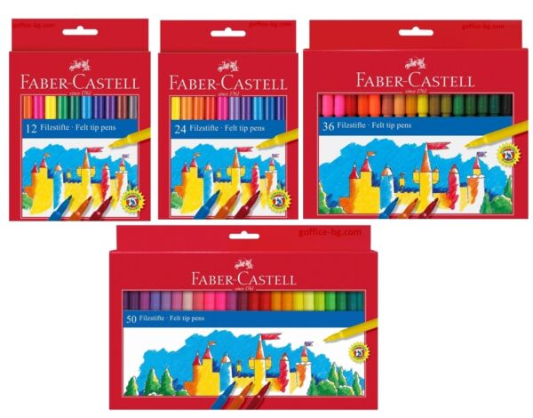 Флумастери Faber-Castell, 12 цвята, 24 цвята, 36 цвята, 50 цвята - Image 6