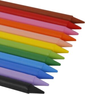 Цветни восъчни пастели BIC Plastidecor, 12 цвята