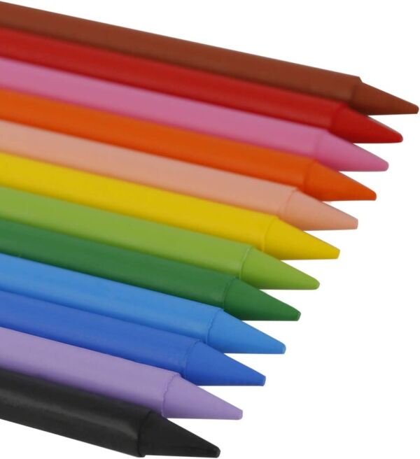 Цветни восъчни пастели BIC Plastidecor, 12 цвята