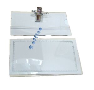 Бадж с игла и щипка, 86 х 54 мм, PVC, прозрачен