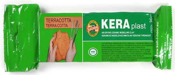 Глина за моделиране "Керапласт" Кохинор, 300 гр., бяла, кафява