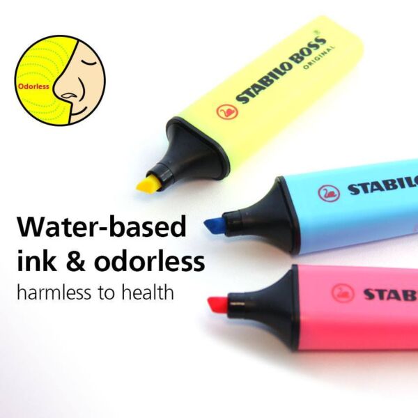 Текст маркер Stabilo Boss Original, комплект (4 цвята), неон, пастел - Image 13