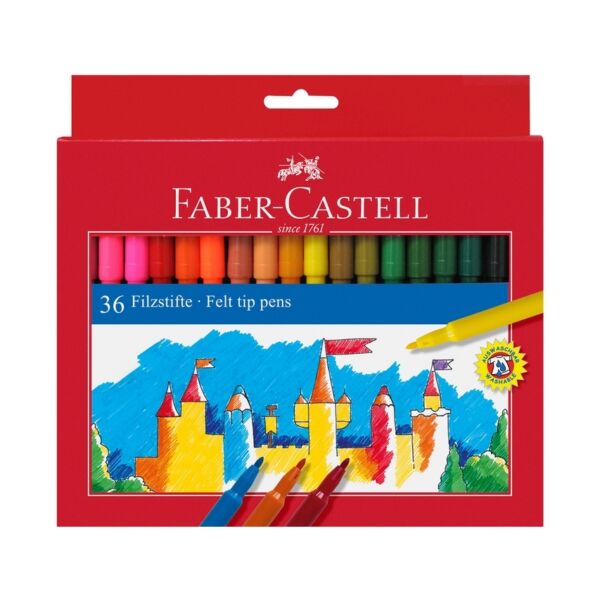 Флумастери Faber-Castell, 12 цвята, 24 цвята, 36 цвята, 50 цвята - Image 3