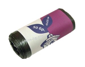 Чували за смет 20 L, 45 х 50 см, 50 броя на ролка, черни
