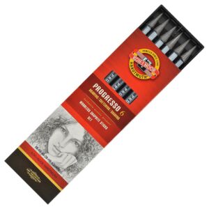 Чернографитни моливи с лаково покритие Прогресо Кохинор, Koh-I-Noor Progresso Graphite Set 6,