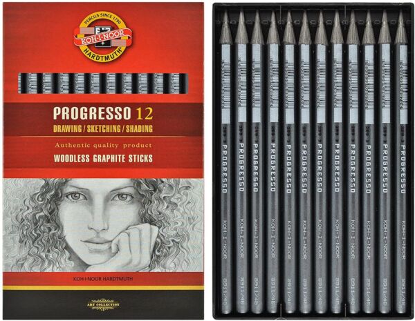 Чернографитни моливи с лаково покритие Прогресо Кохинор, Koh-I-Noor Progresso, 1 бр. - Image 4