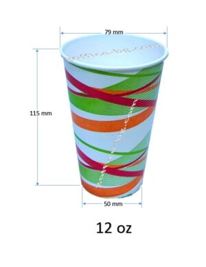 Картонени чаши за студени напитки, 12 oz, 330 мл., 100 броя