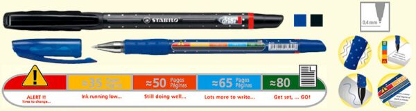 Химикалка Stabilo Еxam Grade, синя, черна, бр. - Image 2