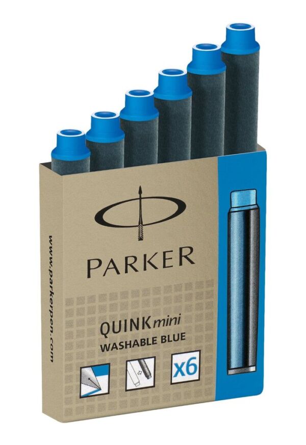 Патрончета за писалка Паркер Parker Quink mini Z11, къси, оп. 6 брой - Image 3