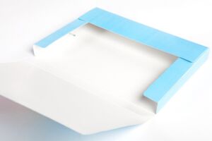 Папка кутия с ластик А4, картон, карта на света, 3.00 см широчина