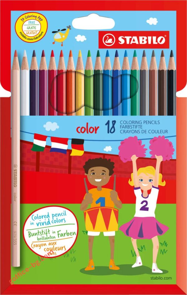 Цветен молив Stabilo Color, 12 цвята, 18 цвята, 24 цвята - Image 3